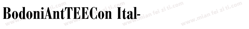 BodoniAntTEECon Ital字体转换